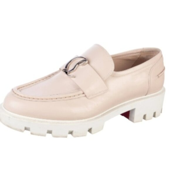 Cl Moc Lug pink nude patent leather loafers. - Picture 6 of 7